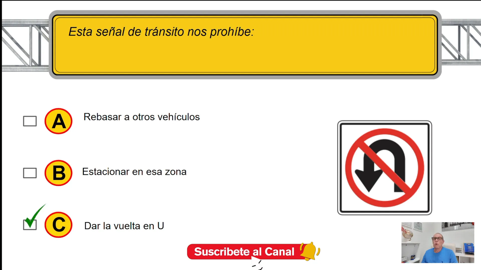 Señal de prohibido dar vuelta en U
