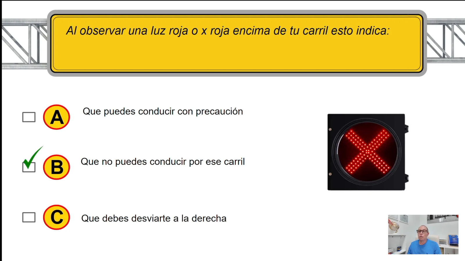 Señal de carril restringido