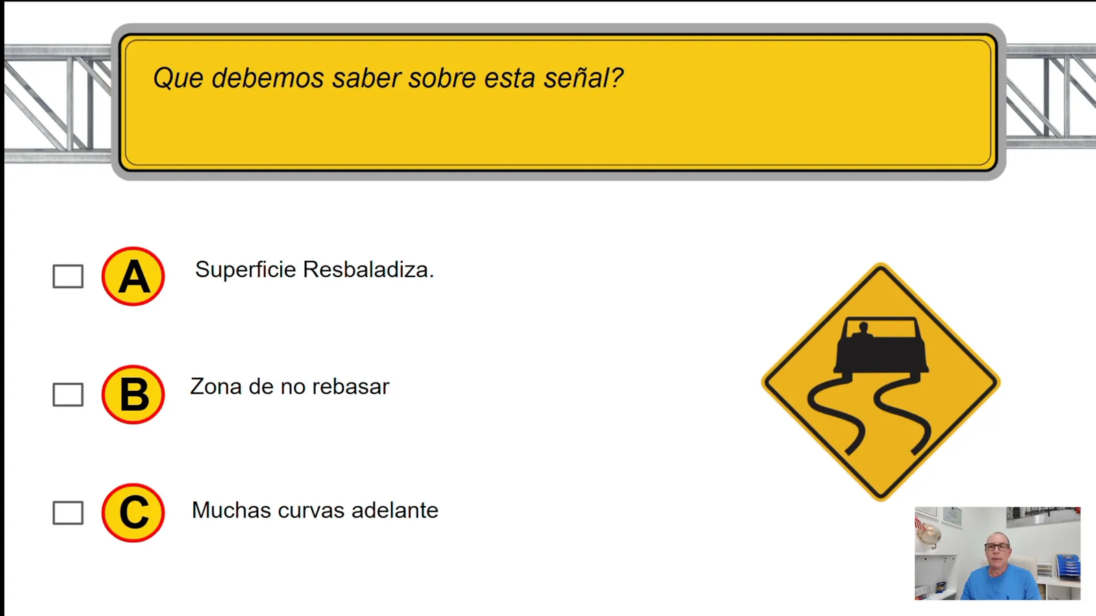 Señal de superficie resbaladiza
