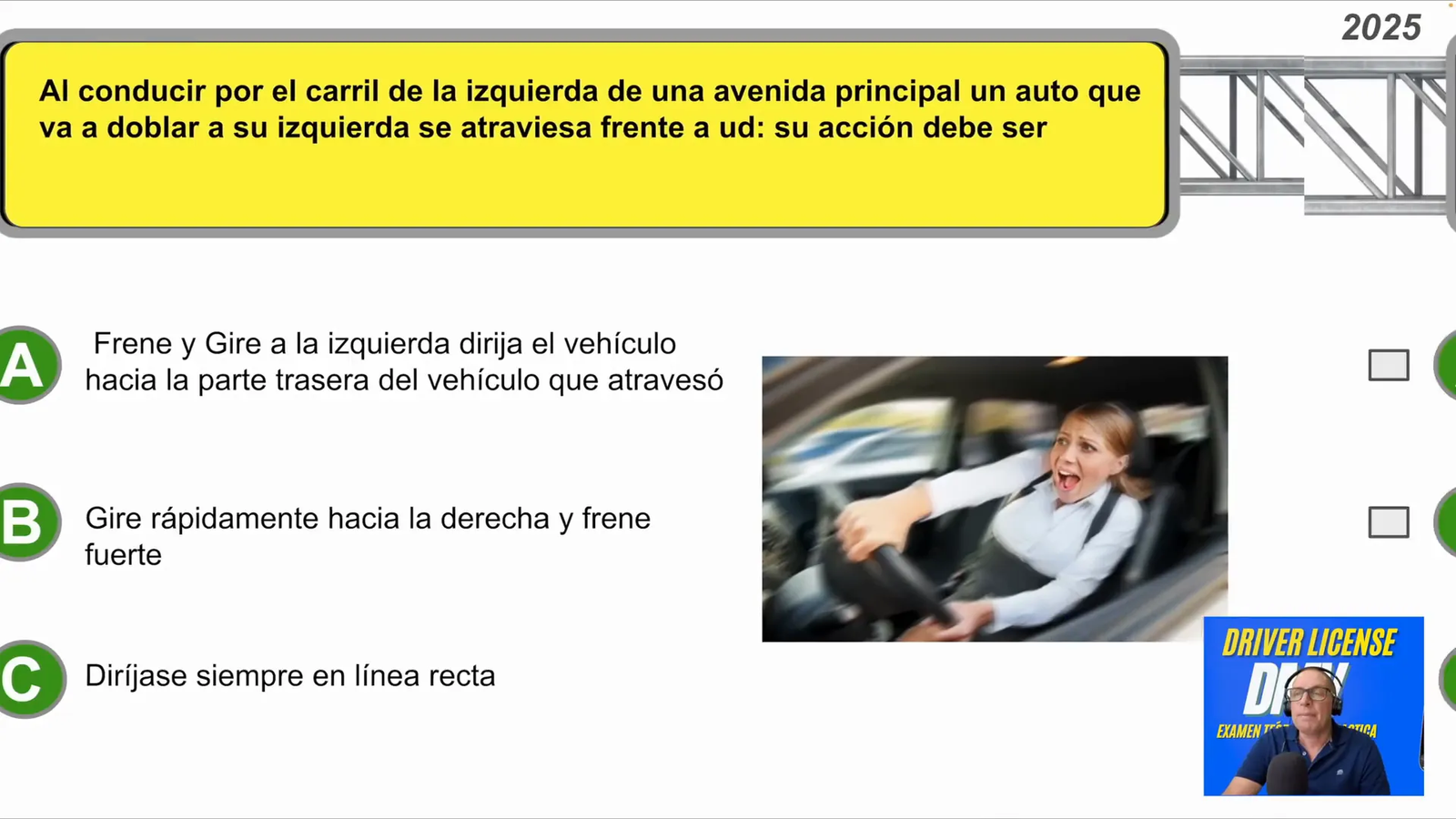 Alumno realizando giro a la izquierda con instructor