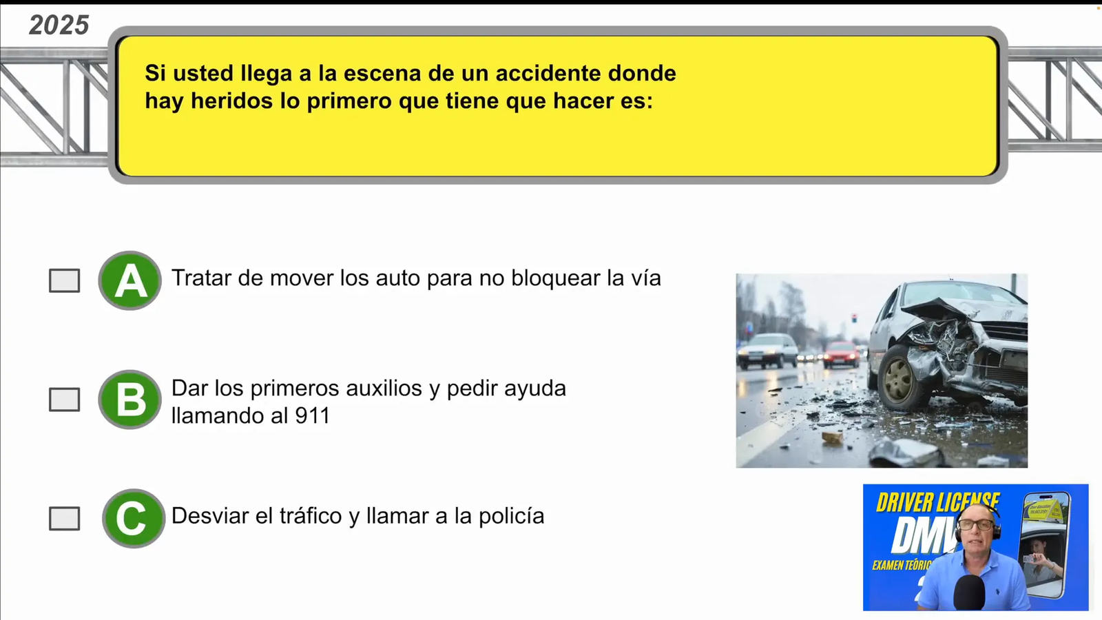 Maniobra de emergencia para evitar choque