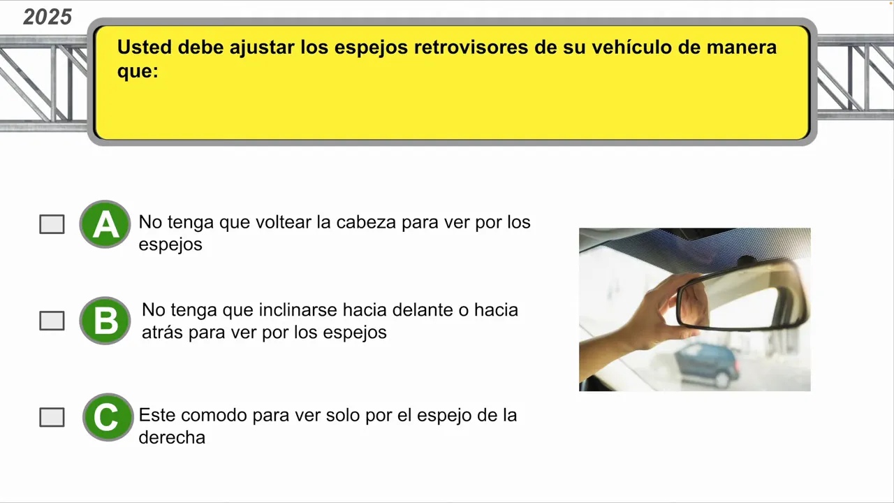 Ajuste de los espejos retrovisores sin inclinarse hacia adelante o atrás