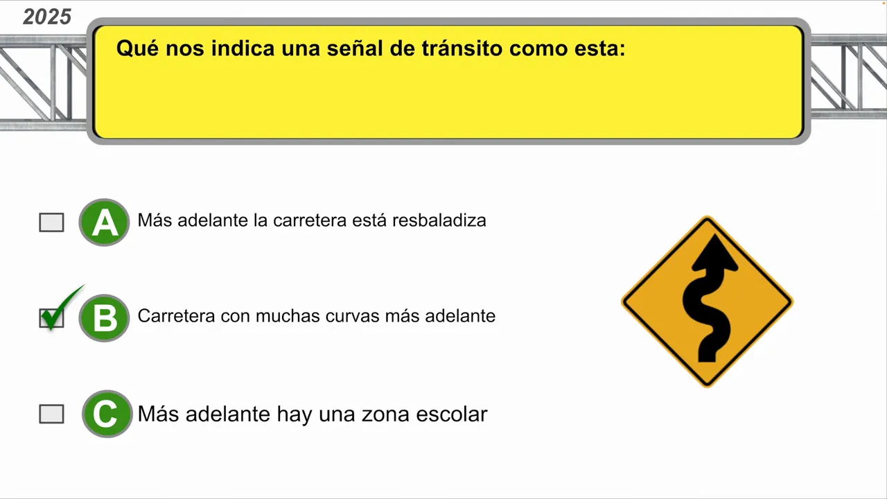 Señal de carretera con curvas o tramos sinuosos